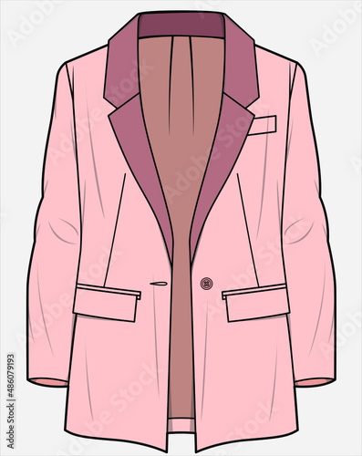 SUIT BLAZER FOR WOMEN IN EDITORAIL VECTOR FILE