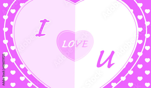 Vector illustration of heart-shaped love letter card on pink background for the festival of love and valentine's day.