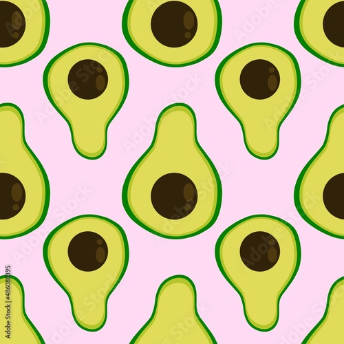 Avocado seamless pattern for fabrics and textiles and packaging and gifts and cards and linens