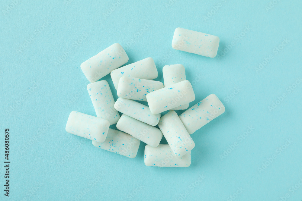Concept of chewing or bubble gum, close up Concept of chewing or bubble gum, close up