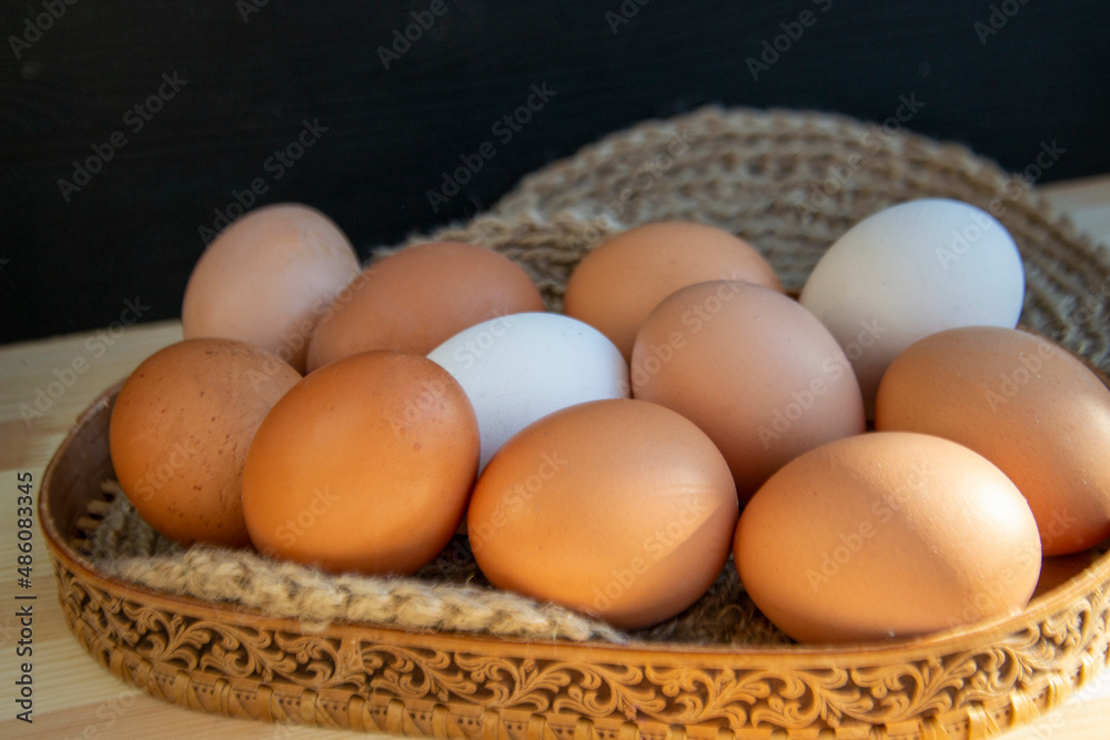 Various chicken eggs Various chicken eggs
