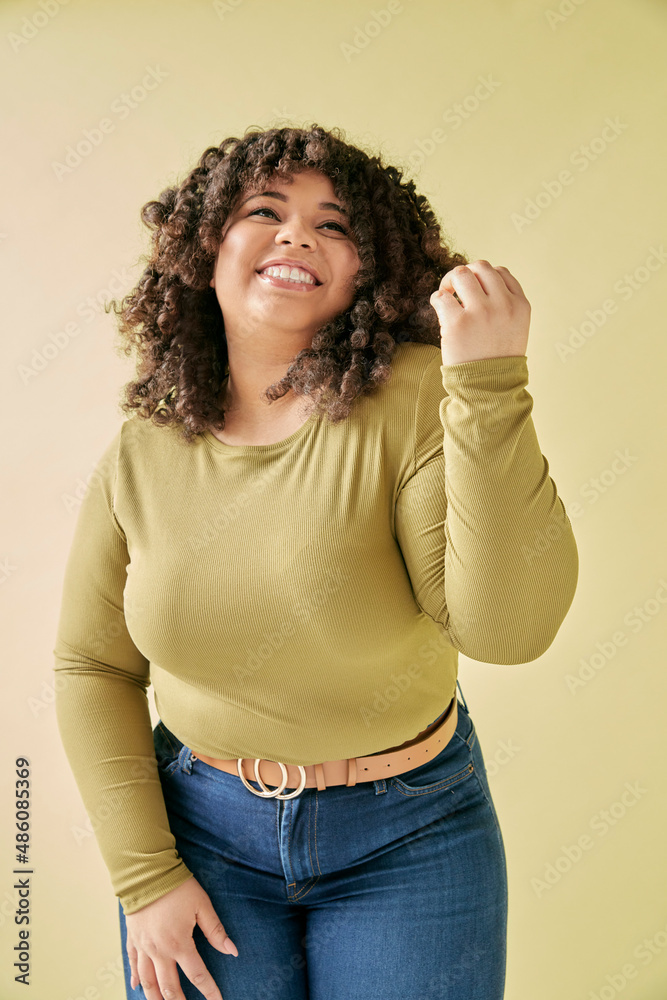 Studio portrait of smiling young woman Studio portrait of smiling young woman