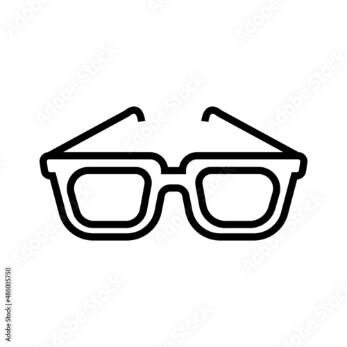 Vector linear icon with glasses