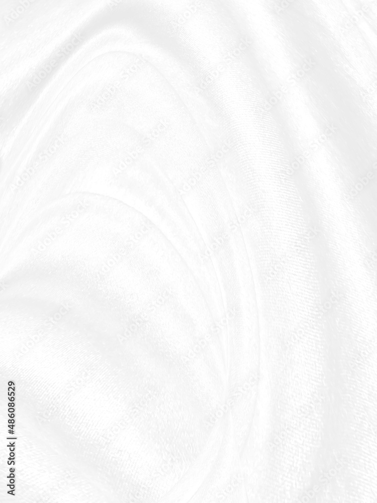 Obraz premium Clean woven fashion textile beautiful soft fabric abstract smooth curve shape decorative white background