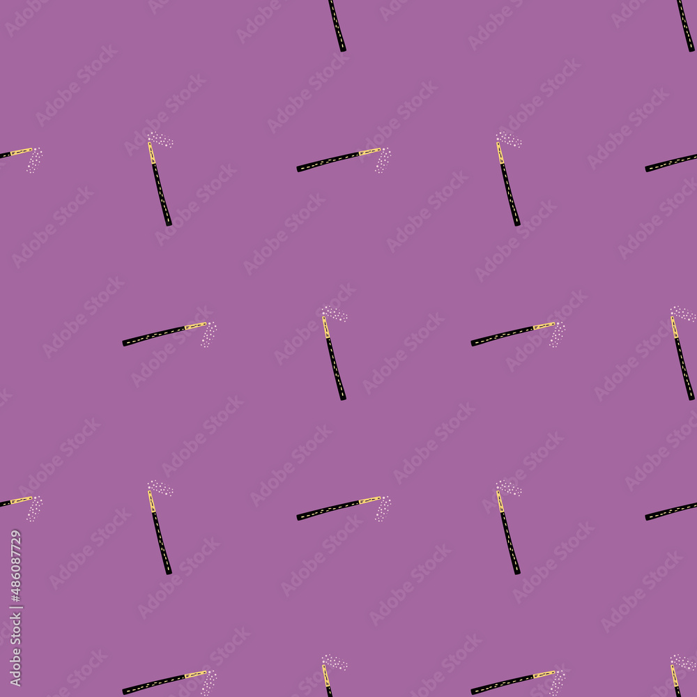 Magic wand seamless pattern. Magic background. Magic wand seamless pattern. Magic background.