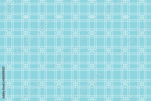 Seamless pattern of block chain. Simple design of linked chains together.