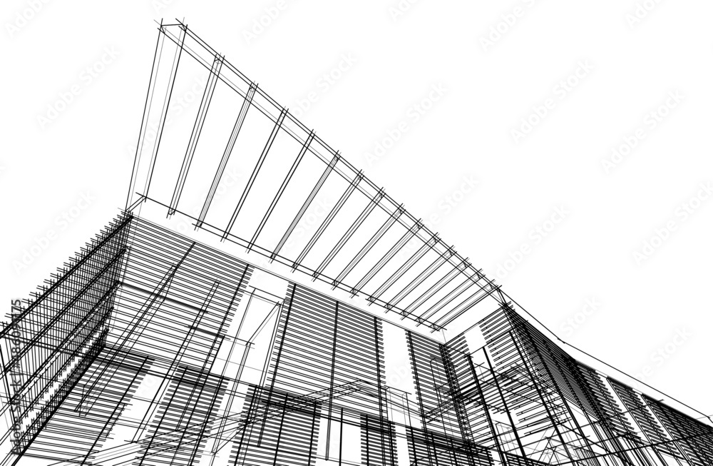 Modern architecture 3d rendering vector illustration
Modern architecture 3d rendering vector illustration