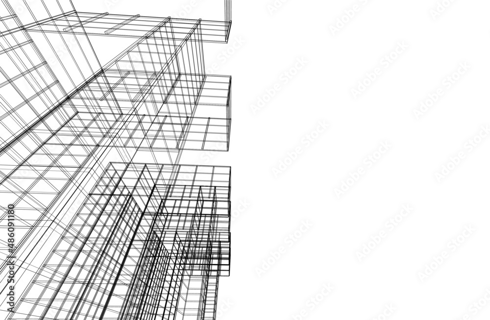 Modern architecture 3d rendering vector illustration
Modern architecture 3d rendering vector illustration