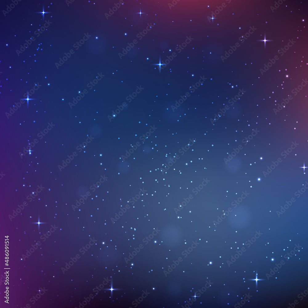 stars filled space background vector illustration