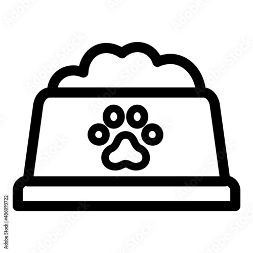 Dog Food Flat Icon Isolated On White Background