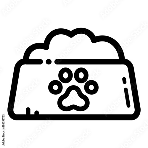 Dog Food Flat Icon Isolated On White Background