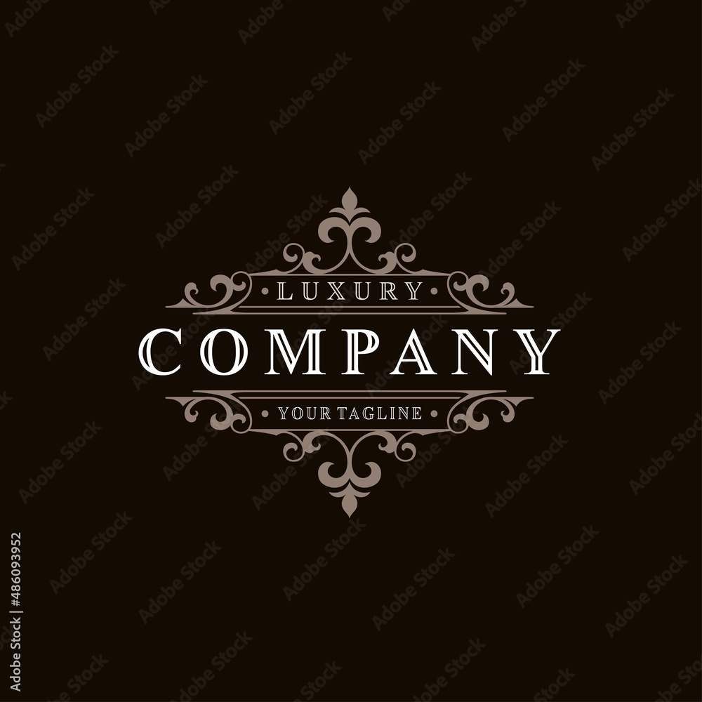 ornament logo design element. elegant, suitable for labels, beauty jewelry, salons, boutiques, hotels.