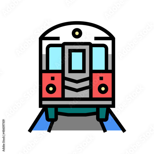 subway new york color icon vector. subway new york sign. isolated symbol illustration