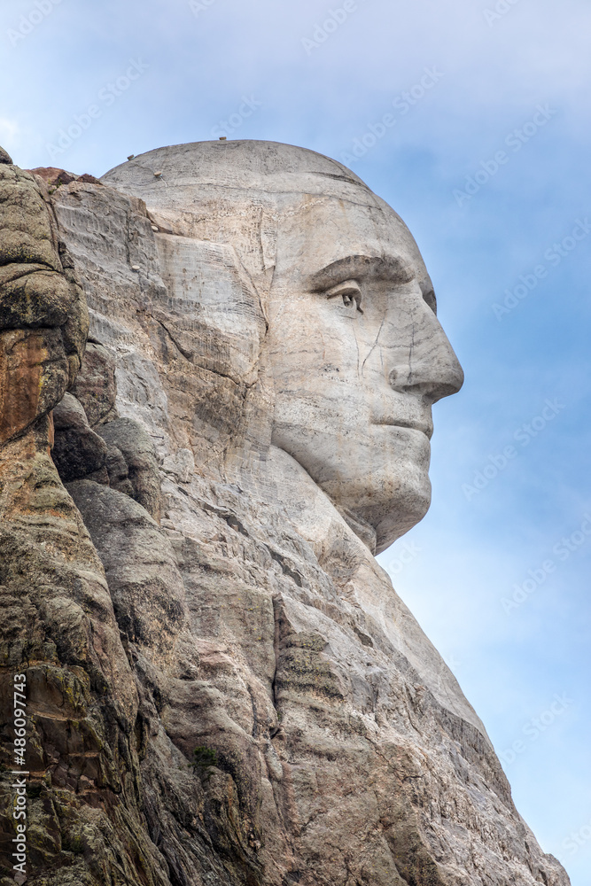The profile of George Washington, Mount Rushmore South Dakota The profile of George Washington, Mount Rushmore South Dakota