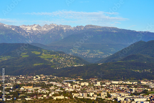 Aerial view on Grenoble city, France © yorgen67
