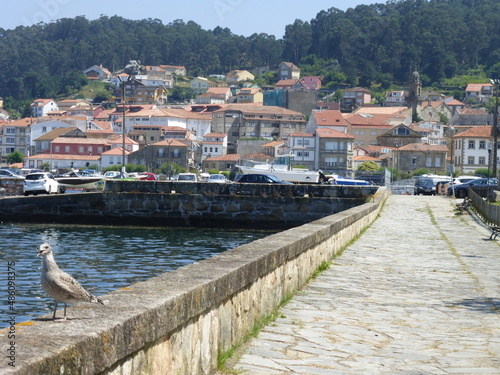 Canvastavla Muros, España. Bonito pueblo costero de Galicia.