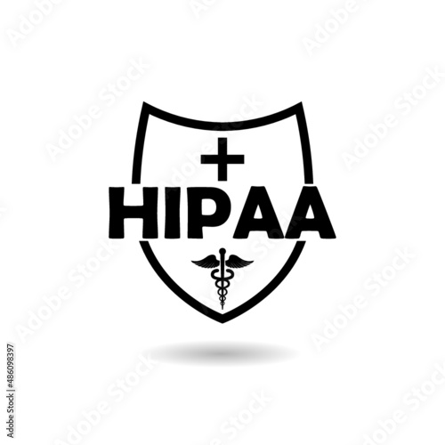 HIPAA Compliance Icon Graphic with shadow