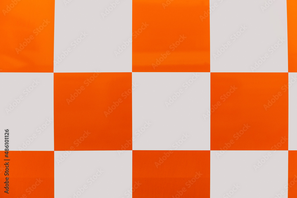 orange and white squares as harmonic background
