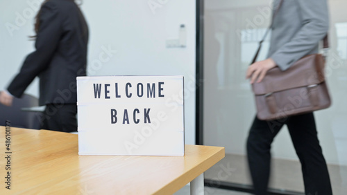 Young business people come back to office, Welcome back concept