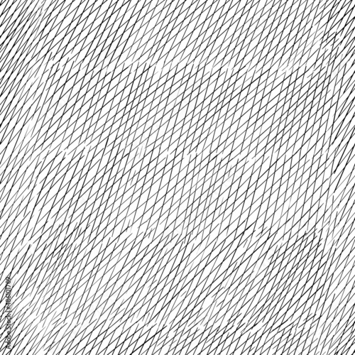 Pencil hatching. Seamless background. Hand-drawn. Isolated on white.