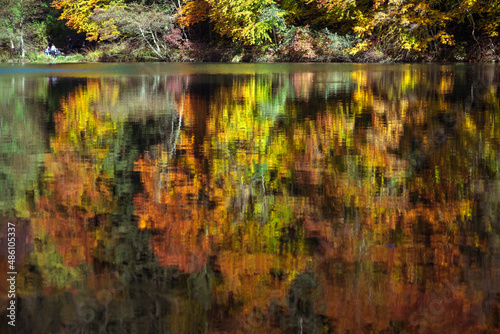 reflet de l'automne sur le lac