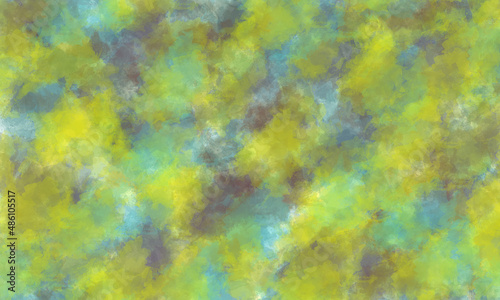 Abstract watercolor background in green and blue tones