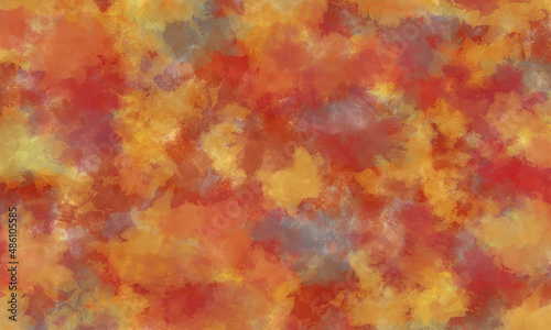 Abstract watercolor background, cloud texture in red and orange tones © Valeria Samoylova