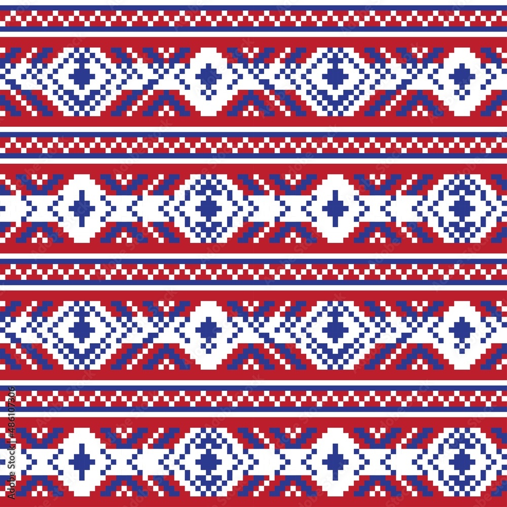 Christmas Fair Isle Seamless Pattern Design Christmas Fair Isle Seamless Pattern Design