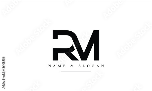 RM, MR, R, M abstract letters logo monogram photo