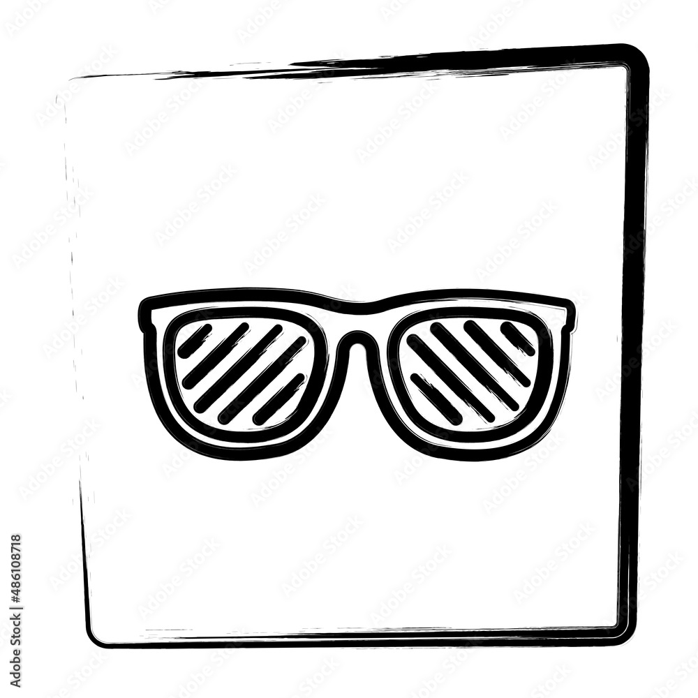 glasses, strokes in a frame, vector illustration. glasses, strokes in a frame, vector illustration.