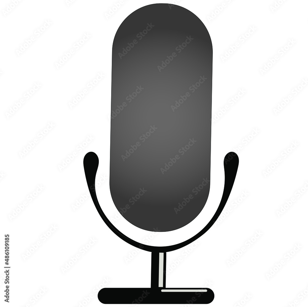 A microphone on a white background. A microphone on a white background.