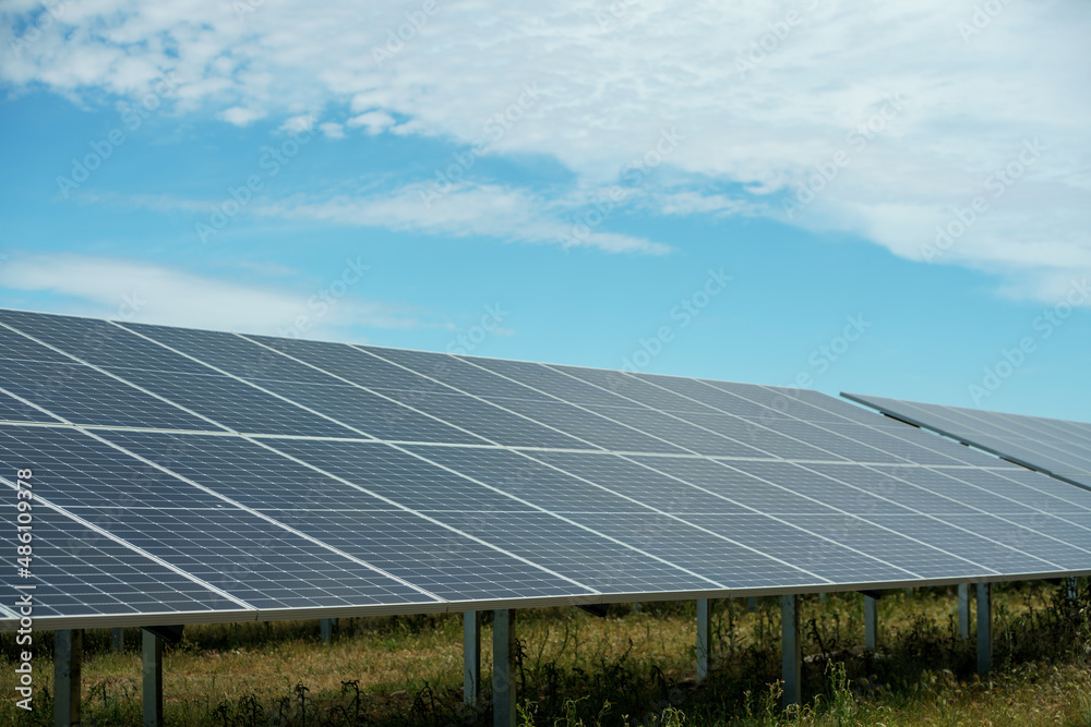 Field of solar panels to generate green and sustainable energy for the industries in the area. Field of solar panels to generate green and sustainable energy for the industries in the area.