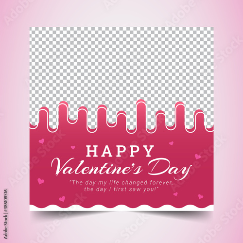 Valentine's day Love Instagram  Social Media  Post banner Squire Flyer Design Template (ID: 486109516)