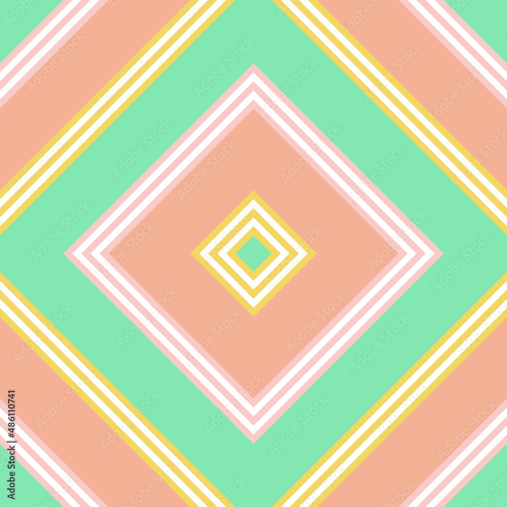 Pastel Rainbow Argyle Diagonal Stripes seamless pattern