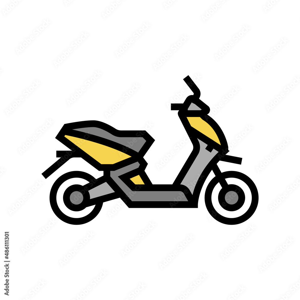 scooter transport color icon vector. scooter transport sign. isolated symbol illustration