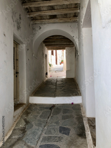 old stone corridor in Naxos, Greece © msteve4770
