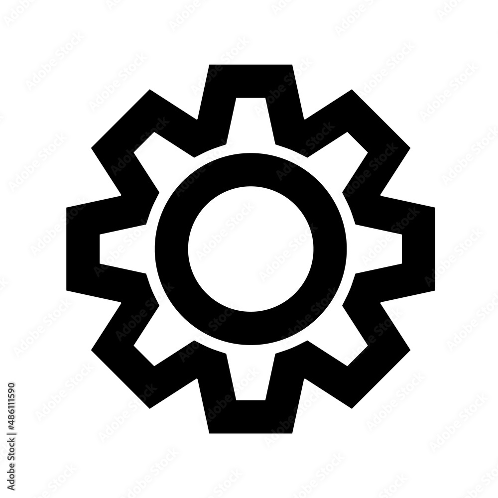 Gears silhouette icon. Customizable icons. Editable vectors. Gears silhouette icon. Customizable icons. Editable vectors.