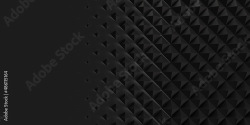 Black geometric pyramids abstract background pattern © buffalo