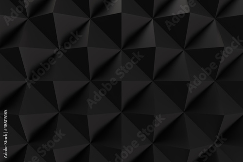 Black geometric pyramids abstract background pattern