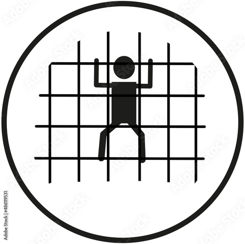 Parc Accrobranche Pictogramme Glyphe Icône Filet Web
