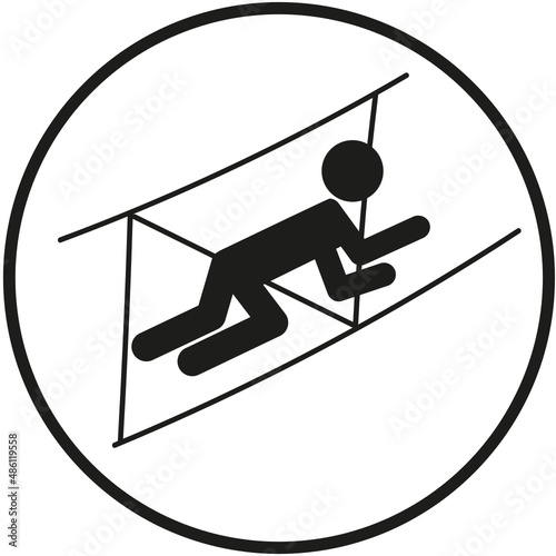 Parc Accrobranche Pictogramme Glyphe Icône Filet tube