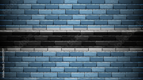 EPS10 Vector Patriotic background with Botswana flag colors.