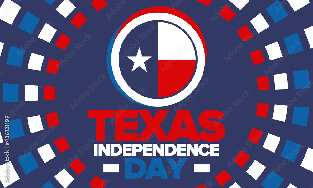 Obraz premium Texas Independence Day. Texas flag. Lone star flag. Freedom holiday in Unites States, celebrated annual in March. Patriotic vector poster. Creative illustration