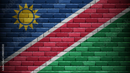 EPS10 Vector Patriotic background with Namibia flag colors.