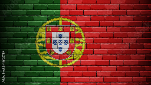 EPS10 Vector Patriotic background with Portugal flag colors.
