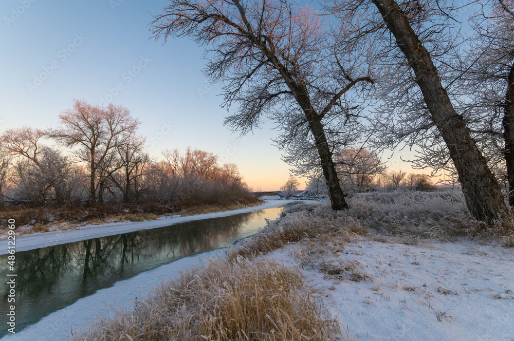 The river is covered with ice, ice floes are floating, winter,element, dawn, sunset, freezing, the power of nature, global warming, flood, floodspring, March, April The river is covered with ice, ice floes are floating, winter,element, dawn, sunset, freezing, the power of nature, global warming, flood, floodspring, March, April
