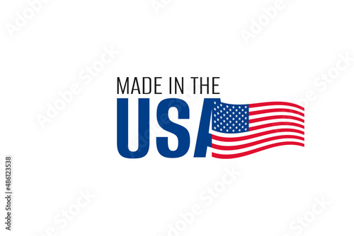 Made in United States of America trendy concept design element, logo, icon, sign, symbol. American made premium quality. Vector illustration