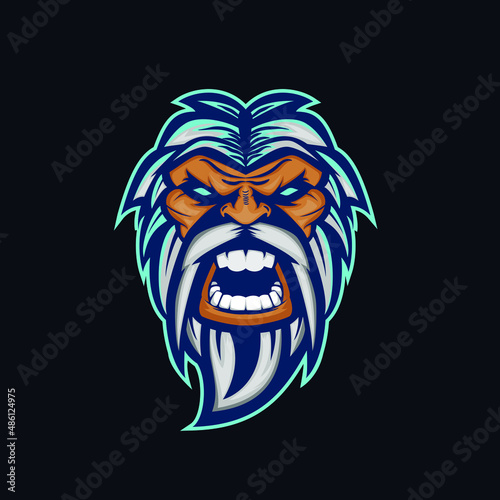zeus Head for esport and sport mascot logo
