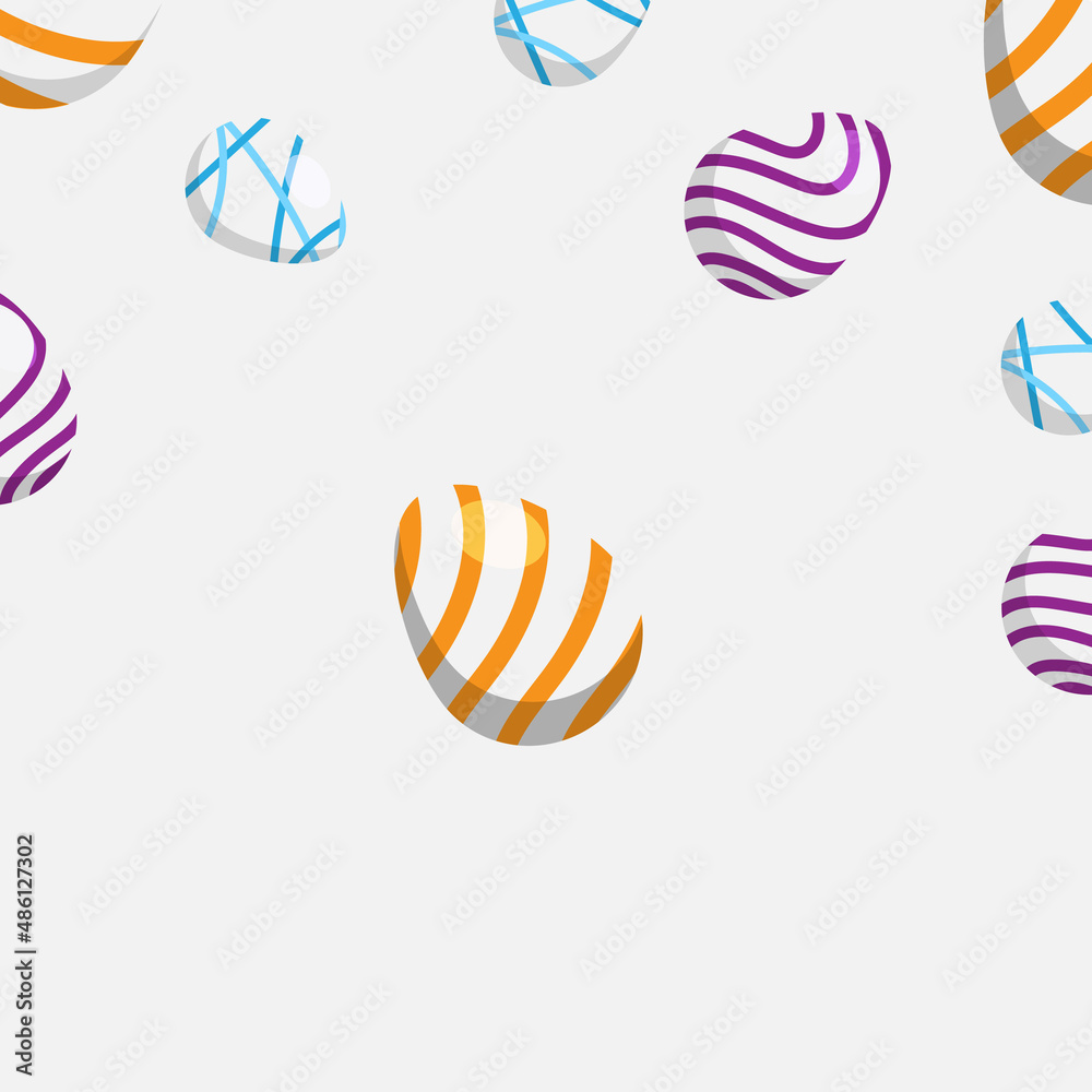 A collection of Easter eggs.Big collection of eggs with different textures.Vector flat illustration