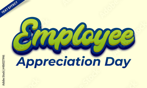 employee appreciation day text effect design
